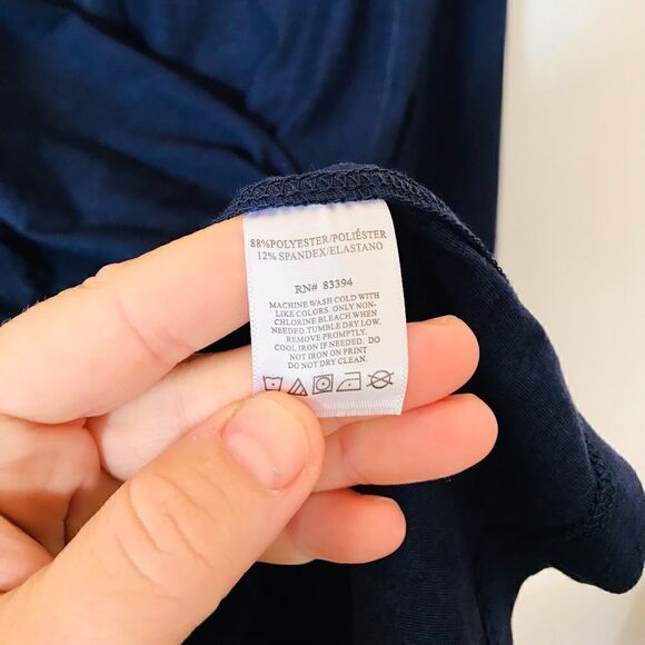 Etonic | dark blue mens long sleeve golf performance shirt - Picture 5 of 7